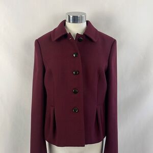 Brooks Brothers NWT Wine With Peplum Jacket